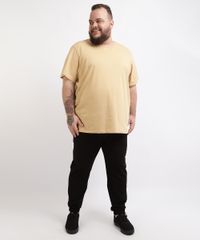 Camiseta-Masculina-Plus-Size-Basica-Manga-Curta-Gola-Careca-Amarela-9951397-Amarelo_3