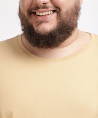 Camiseta-Masculina-Plus-Size-Basica-Manga-Curta-Gola-Careca-Amarela-9951397-Amarelo_4
