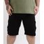 Bermuda-de-Sarja-Masculina-Plus-Size-Cargo-Preta-9951784-Preto_1