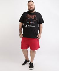 Camiseta-Masculina-Plus-Size-Playstation-Manga-Curta-Gola-Careca-Preta-9957535-Preto_3