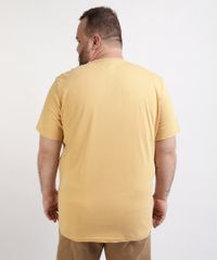 Camiseta-Masculina-Plus-Size--Chasing-Summer--Manga-Curta-Gola-Careca-Amarela-9960500-Amarelo_2