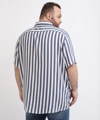 Camisa-Masculina-Plus-Size-Tradicional-Estampada-Listrada-Manga-Curta-Branca-9960638-Branco_2