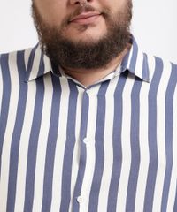 Camisa-Masculina-Plus-Size-Tradicional-Estampada-Listrada-Manga-Curta-Branca-9960638-Branco_4
