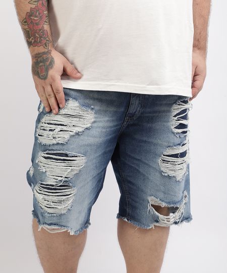 Bermuda-Jeans-Masculina-Plus-Size-Reta-Destroyed-Azul-Medio-9960751-Azul_Medio_1