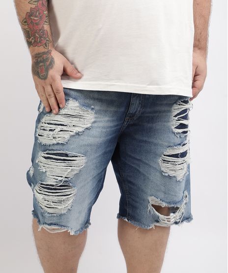 Bermuda-Jeans-Masculina-Plus-Size-Reta-Destroyed-Azul-Medio-9960751-Azul_Medio_1
