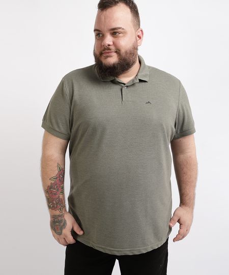 Polo-de-Piquet-Masculina-Basica-com-Bordado-Manga-Curta-Verde-9960839-Verde_1