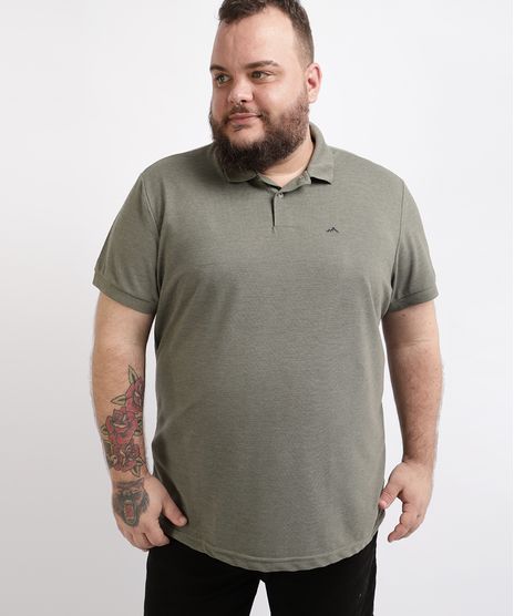 Polo-de-Piquet-Masculina-Basica-com-Bordado-Manga-Curta-Verde-9960839-Verde_1
