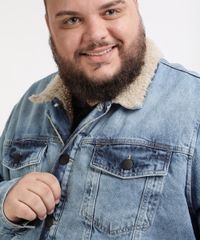 Jaqueta-Jeans-Masculina-Plus-Size-Trucker-com-Pelo--Azul-Claro-9960853-Azul_Claro_4 Jaqueta-Jeans-Masculina-Plus-Size-Trucker-com-Pelo--Azul-Claro-9960853-Azul_Claro_4