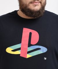 Camiseta-Masculina-Plus-Size-Playstation-Manga-Curta-Gola-Careca-Azul-Escuro-9961397-Azul_Escuro_2