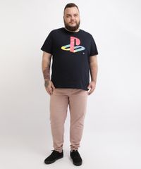 Camiseta-Masculina-Plus-Size-Playstation-Manga-Curta-Gola-Careca-Azul-Escuro-9961397-Azul_Escuro_3