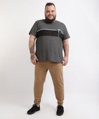 Calca-de-Sarja-Masculina-Plus-Size-Jogger-Skinny-Bege-9962493-Bege_3
