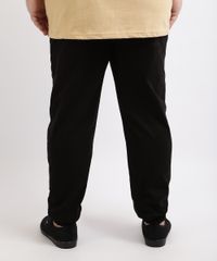 Calca-de-Sarja-Masculina-Plus-Size--Slim-Jogger--Preta-9962885-Preto_2