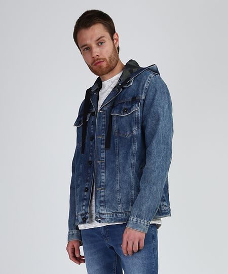 Jaqueta-Jeans-Masculina-Trucker-com-Bolsos-e-Capuz-Removivel-Azul-Medio-9887625-Azul_Medio_1