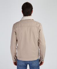 Jaqueta-de-Sarja-Masculina-Trucker-com-Pelo-Kaki-9955033-Kaki_2