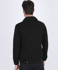 Jaqueta-de-Sarja-Masculina-Trucker-Gola-com-Pelo--Preta-9956497-Preto_2