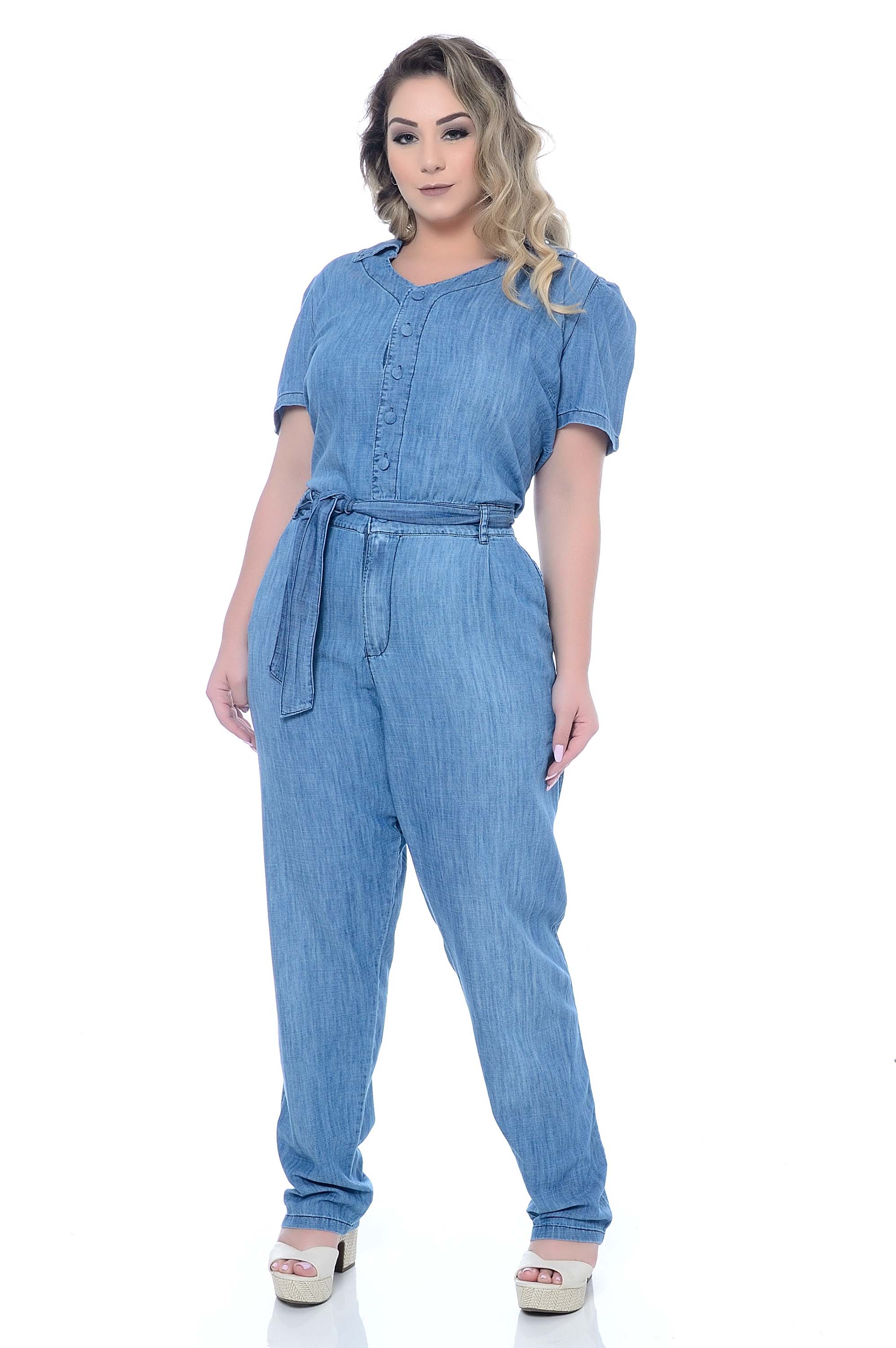 macacão social pantalona plus size