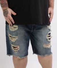Bermuda-Jeans-Masculina-Plus-Size-Destroyed-Azul-9961880-Azul_1