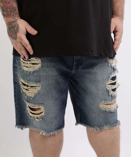 Bermuda-Jeans-Masculina-Plus-Size-Destroyed-Azul-9961880-Azul_1