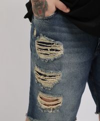 Bermuda-Jeans-Masculina-Plus-Size-Destroyed-Azul-9961880-Azul_4