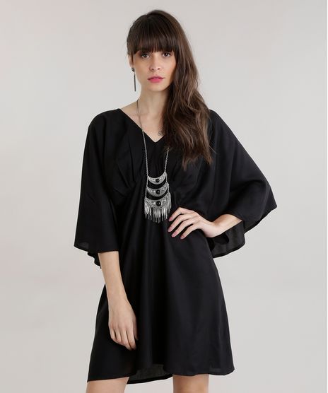 Vestido-Amplo-com-Lace-Up-Preto-8626022-Preto_1