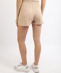Short-Feminino-Basico-Cintura-Alta-com-Bolsos-e-Cadarco-Bege-9953388-Bege_2