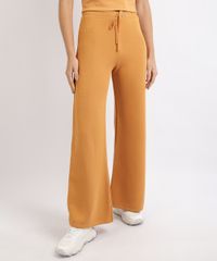 Calca-de-Moletom-Feminina-Pantalona-Cintura-Alta-Laranja-9953387-Laranja_1