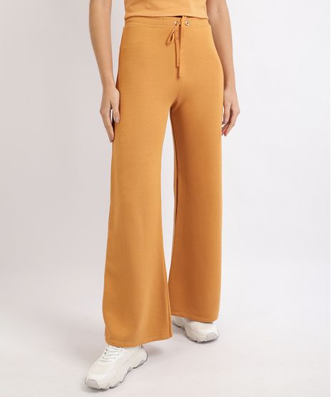 Calca-de-Moletom-Feminina-Pantalona-Cintura-Alta-Laranja-9953387-Laranja_1