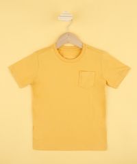 Camiseta-Infantil-Basica-com-Bolso-Manga-Curta-Mostarda-9961433-Mostarda_2