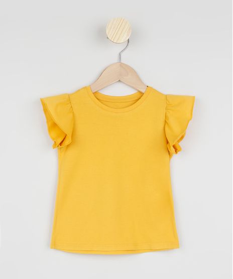 Blusa-Infantil-Basica-com-Babado-na-Manga-Mostarda-9961621-Mostarda_1