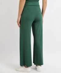 Calca-Feminina-Basica-Pantalona-Cintura-Alta-Cos-Dobrado-Verde-Escuro-9953149-Verde_Escuro_2