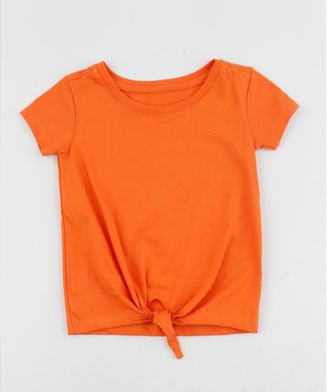 Blusa-Infantil-Basica-com-No-Manga-Curta-Laranja-9961482-Laranja_1