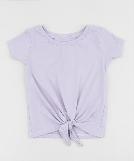 Blusa-Infantil-Basica-com-No-Manga-Curta-Lilas-9961483-Lilas_1
