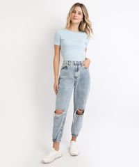 Blusa-Feminina-Basica-com-No-Manga-Curta-Decote-Redondo-Azul-Claro-9883921-Azul_Claro_3