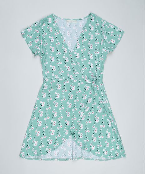 Vestido-Juvenil-Envelope-Estampado-Floral-Manga-Curta-Verde-Claro-9963684-Verde_Claro_1