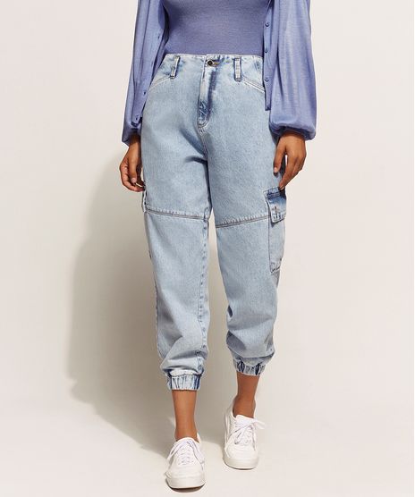 Calca-Jeans-Feminina-Baggy-Cintura-Super-Alta-Jogger-Cargo-Marmorizada-Azul-Claro-9961229-Azul_Claro_1