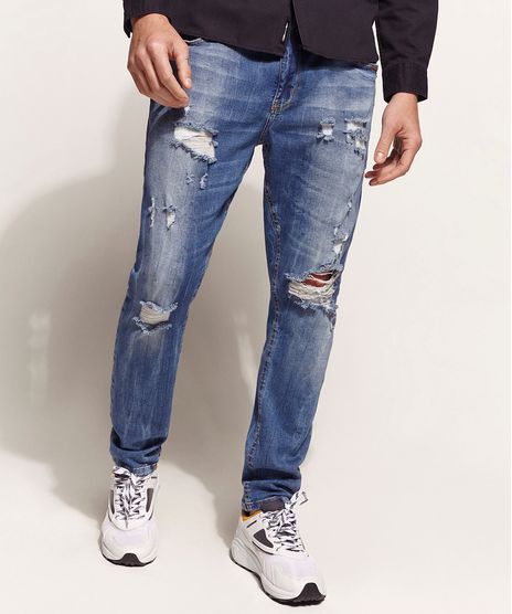 Calca-Jeans-Masculina-Carrot-Destroyed-Azul-Medio-9947753-Azul_Medio_1