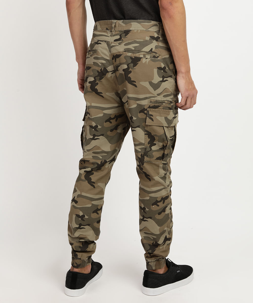 calça militar bege