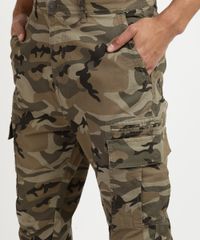 Calca-de-Sarja-Masculina-Jogger-Slim-Cargo-Estampada-Camuflada-Bege-9823811-Bege_4