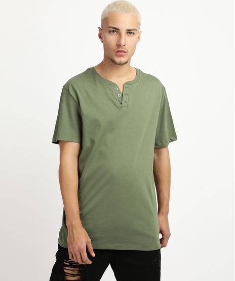 Camiseta-Masculina-Basica-Manga-Curta-Gola-Portuguesa-Verde-8170415-Verde_1