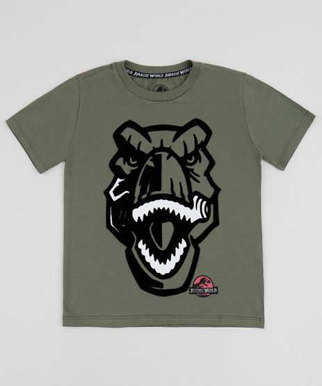 Camiseta-Infantil-Jurassic-Park-Manga-Curta-Verde-9954193-Verde_1