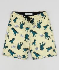 Bermuda-Infantil-Estampada-Dinossauros-Amarelo-9954552-Amarelo_1