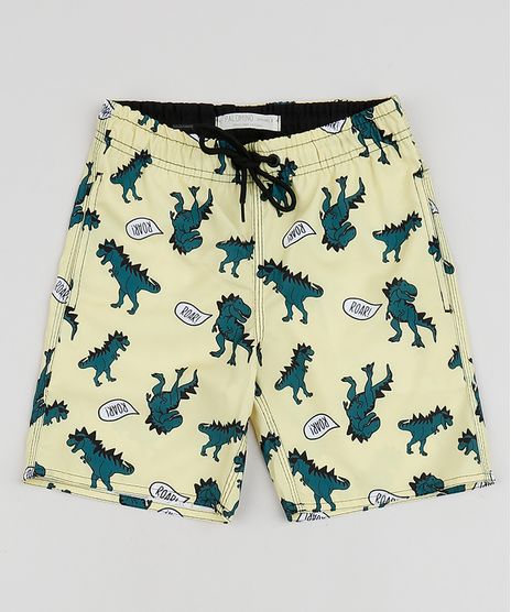 Bermuda-Infantil-Estampada-Dinossauros-Amarelo-9954552-Amarelo_1