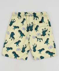 Bermuda-Infantil-Estampada-Dinossauros-Amarelo-9954552-Amarelo_2