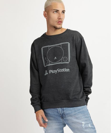 Blusao-de-Moletom-Masculino-Playstation--Chumbo-9956615-Chumbo_1