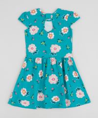 Vestido-Infantil-Estampado-Floral-Manga-Curta--Verde-9961594-Verde_2