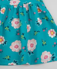 Vestido-Infantil-Estampado-Floral-Manga-Curta--Verde-9961594-Verde_4