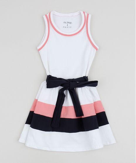 Vestido-Infantil-com-Recortes-e-Faixa-para-Amarrar-sem-Manga--Branco-9961599-Branco_1