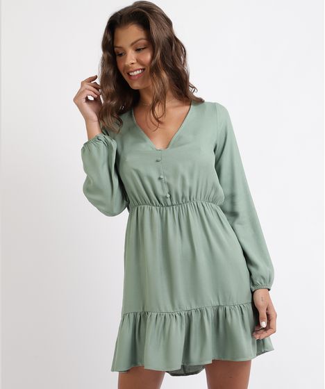 vestido feminino verde