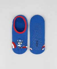 Meia-Infantil-Sapatilha-Capitao-America-Atoalhada-com-Sola-Antiderrapante-Azul-9932603-Azul_1