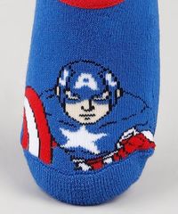 Meia-Infantil-Sapatilha-Capitao-America-Atoalhada-com-Sola-Antiderrapante-Azul-9932603-Azul_3